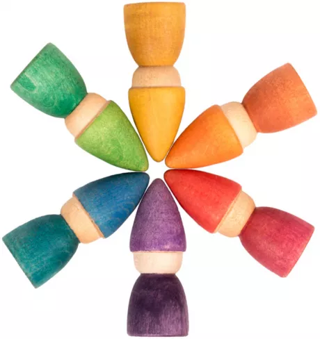 Grapat Rainbow Tomtens – 6tlg. Holzfiguren Set | greenstories