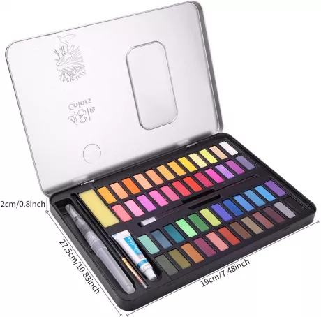 guansheng Watercolour Paint Box Children's Watercolour Set with Brush 48 Colours Watercolour Colours Watercolour Paint Set for Beginners, Professionals, School Art, Students and Children : Amazon.de: Home & Kitchen