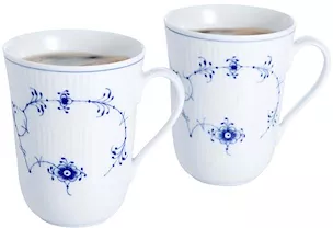 Royal Copenhagen Musselmalet Riflet krus 2 stk. 33 cl | Kop & Kande