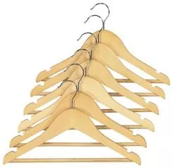 6er-Pack Kinder-Kleiderbügel, Holz - HEMA