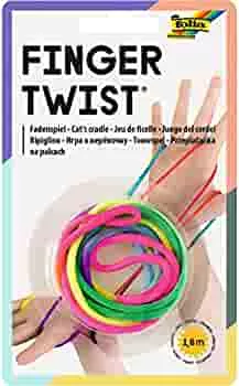 folia 33177 Finger Twist Thread Game, in Trendy Rainbow Look, approx. 160 cm Long, Finger Game for Boys and Girls from 5 years, Ideal as a Small Gift, Party Bag and for the School Playground: Amazon.de: Toys & Games