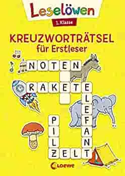 Leselöwen Kreuzworträtsel für Erstleser - 1. Klasse (Gelb): Lernspiele und Rätsel für Kinder ab 6 Jahre (Leselöwen Rätselwelt) : Loewe Lernen und Rätseln, Loewe Erstlesebücher, Labuch, Kristin: Amazon.de: Books