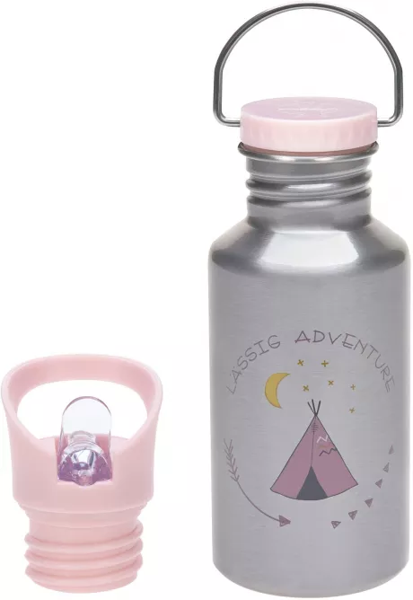Lässig Trinkflasche für Kinder - Bottle Stainless Steel Adventure Tipi | LÄSSIG