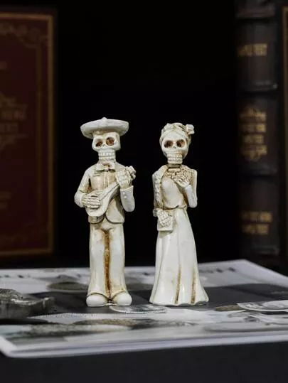 Conjunto de artesanato de decoração com design de esqueleto 2 peças | SHEIN Brasil