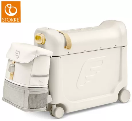 STOKKE JetKids Travel Bundle BedBox mit Rucksack white | Kindertaschen & Koffer | Reisen | Unterwegs | BabyJoe.ch