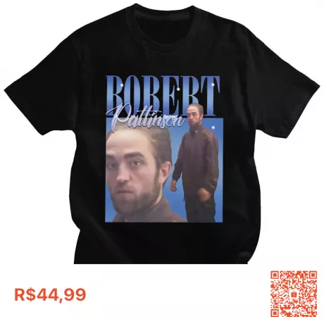 Camiseta maneira com montagem bizarra e alternativa