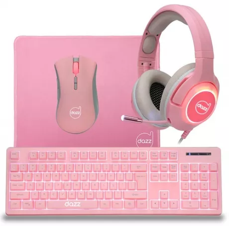 Combo Gamer 4 em 1 Dazz Serie M - Rosa | Casas Bahia
