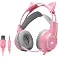 HEADSET FONE GAMER COM MICROFONE E LED P3/P2 - KP-GA04 ROSA | Amazon.com.br
