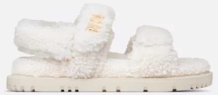 Dioract Sandal White Shearling | DIOR