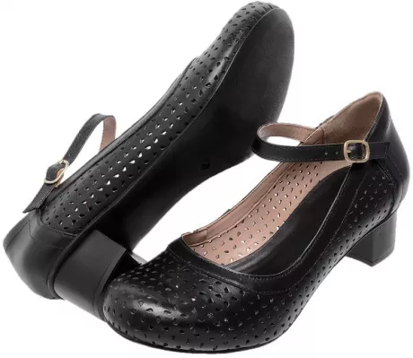 Sapato Sapatilha Feminina Couro Legítimo Salto Baixo Linha Boneca Vintage Miuzzi - 3119 - Preto - Feminino, Sapatos- na Calçados Masculinos e Femininos | Difranca Calçados