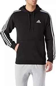 Moletom Adidas Capuz 3 Listras Masculina Preto e Branco | Amazon.com.br
