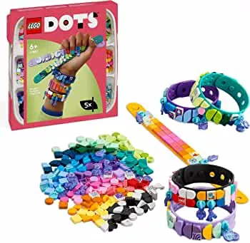 LEGO 41807 DOTS Armbanddesign Kreativset, 5in1 DIY Schmuck-Bastelset