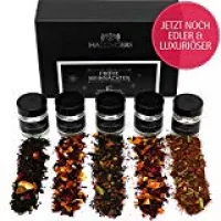 Hallingers 5er Weihnachts-Tee-Geschenk-Set (50g) - Frohe Weihnachten (MiniDeluxe-Box) - zu Weihnachten - Versand durch Amazon