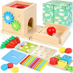 8-in-1 Montessori Holzspielzeug für Kinder ab 12 Monaten, Sortier- und Stapelspielzeug für Kleinkinder Vorschule, sensorisches Lernspielzeug Festivalgeschenk für Jungen Mädchen ab 1 2 3 Jahr: Amazon.de: Spielzeug