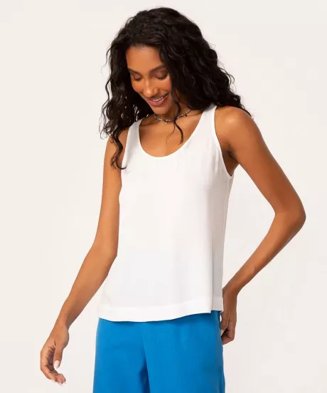Blusa branca sem manga