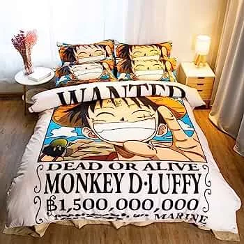 JUNIPI ONE PIECE Bettwäsche 135x200cm Bettwäsche Set Bettbezug und 1 Kissenbezug 50×75cm,3D - Druck Microfaser Duvet Cover Mit Kissenbezug Für KinderJungen Mädchen Bettwäsche Set mit Reißverschluss,A6 : Amazon.de: Küche, Haushalt & Wohnen