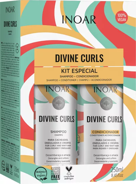 Kit Inoar Divine Curls Cachos Maravilhosos | Beleza na Web