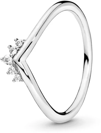 Anel Chevron Coroa Brilhante - Pandora