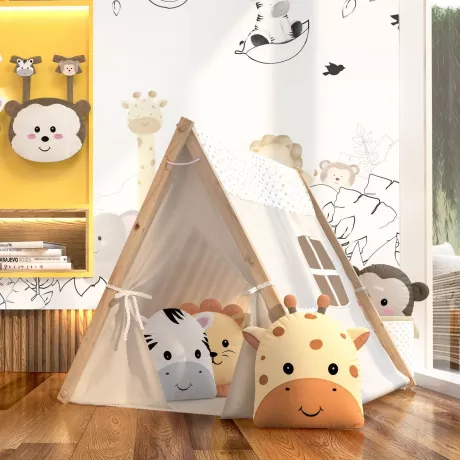 Cabana Quarto de Bebê Amiguinhos Safári | Grão de Gente