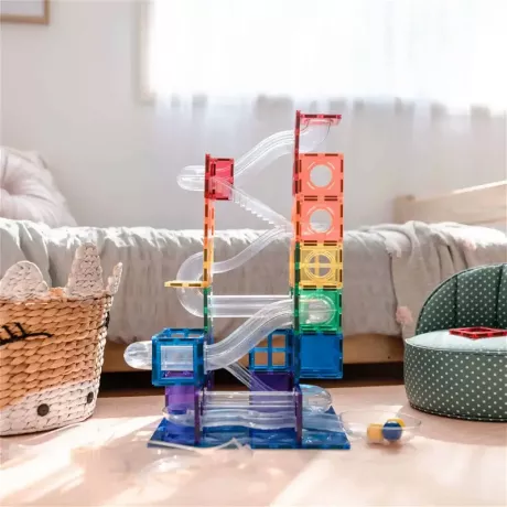 Connetix Rainbow Kugelbahn - 92-tlg. Magnetbaukasten