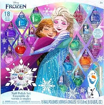 Disney Frozen – Townley Girl Ungiftiges Peel-Off-Nagellack-Set mit schimmernden und deckenden Farben mit Nagel-Edelsteinen für Mädchen ab 3 Jahren, perfekt für Partys, Umarbeitungen, 18-tlg : Amazon.de: Spielzeug