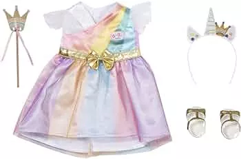 Zapf Creation 832028 BABY born Fantasy Deluxe Prinzessin 43 cm Puppenkleidung Feen- Puppenoutfit bestehend aus Kleid und Schuhen. Inkl. Haarreif mit Pins und Zepter: Amazon.de: Spielzeug
