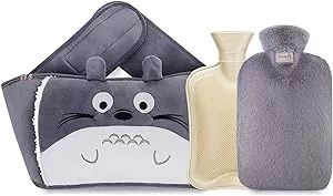 Wärmeflasche mit Bezug,Wärmflasche mit weichem Taillen-Bezug für Regelschmerzen, Schultern und Rücken Taille Müdigkeit, Nackenschmerzen, Bettflasche für Kinder und Erwachsene (A) : Amazon.de: Drogerie & Körperpflege
