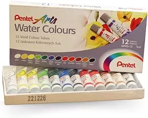 Aquarela Wfrs à Base de Água Pentel Arts 12 Cores | Amazon.com.br