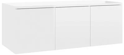 vidaXL Tv-meubel 80x34x30 cm spaanplaat hoogglans wit online kopen | vidaXL.be