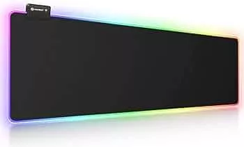 Mouse pad para jogos RGB, UtechSmart Mouse pad grande estendido macio com 14 modos de iluminação, 2 níveis de brilho, mousepads para teclado de computador 800 x 300 mm / 31,5 × 11,8 polegadas | Amazon.com.br