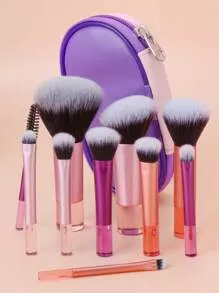 10 Peças Clássico Multifuncional Escova Cosmética Para Maquiagem Abastecimento Para Aparador Preto Sexta-Feira | SHEIN Brasil