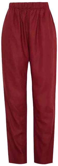 Calça Reta Coloré Linho - COR: vinho TAMANHO: GG