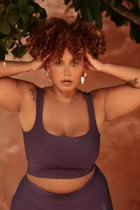 Top Cropped Lycra Ametista - TAM g