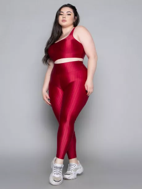 Conjunto Fitness Top + Calça Plus Size New Zig 3D