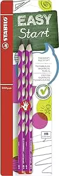 Ergonomischer Dreikant-Bleistift für Rechtshänder - STABILO EASYgraph in pink - 2er Pack - Härtegrad HB : Amazon.de: Bürobedarf & Schreibwaren