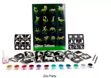 Glitzer Tattoo Set Motto Party (14 Varianten)– FriendlyGlitter