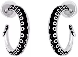 Brinco Tentáculos Circular Prateado - Riot! design