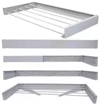 Varal Magico 7 Varetas 120cm Aluminio - Dobravel Branco | Parcelamento sem juros
