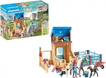 PLAYMOBIL Horses of Waterfall 71353 Amelia & Whisper with Horse Box, Exciting Adventures on the Picturesque Waterfall Ranch, Sustainable Toy for Children from 5 Years: Amazon.de: Toys