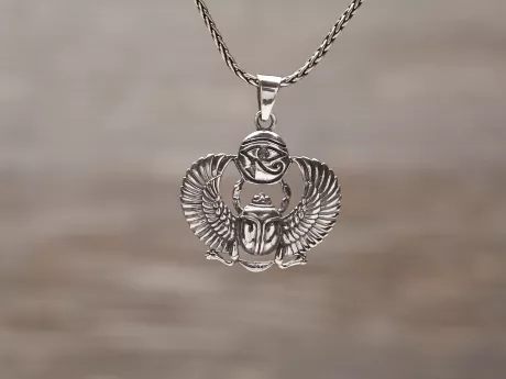 Anhänger Skarabäus mit Horaus Auge | Silber 925 | Schmuck mit Stil