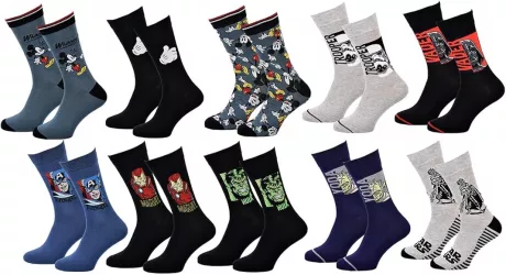 Disney Socks. Sock Set, Fantasy Licence, Various Designs Available Size, Pack of 10 Modèle Homme : Amazon.de: Fashion