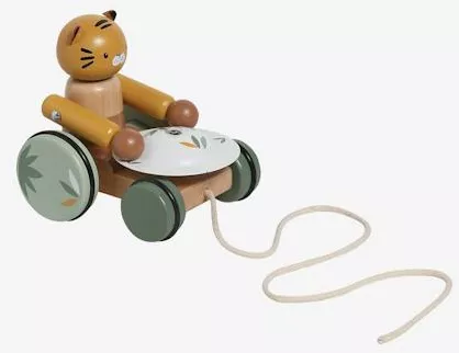 Vertbaudet Baby Nachzieh-Tiger TANSANIA aus Holz