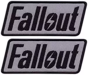 Set of Two - Fallout - Logo - Black VeIcro/Velcro Back - Embroidered Patch/Badge/Emblem : Amazon.de: Home & Kitchen