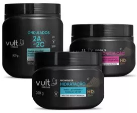 Kit Vult Cabelos Hidratação Reconstrução 2A 2C | Beleza Na Web PRO