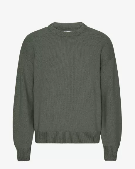 Oversized Merino Wool Crew - Dusty Olive– Colorful Standard