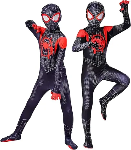 Heartsking Spider Costume Children, Superhero 3D Anime Suit Bodysuit, Spider Miles Morales Cosplay Boy Cosplay Halloween Christmas Carnival Action Dress Ups and Accessories Party Costume : Amazon.de: Toys