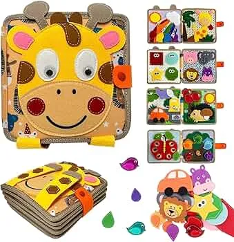 Activity Book,Generisch Filzbuch Kinder ab 3 Jahr,Filzbuch Montessori ab 3 Jahre,Busy Book ab 3 Jahr,Montessori Kinderspielzeug,Busy Board Montessori Spielzeug ab 3 Jahre: Amazon.de: Spielzeug