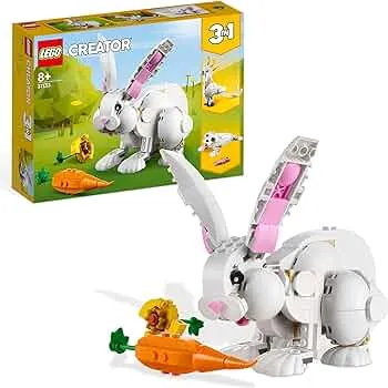 LEGO 31133 Creator 3in1 Weißer Hase Tierspielzeug Set mit Hasen-, Robben- und Papageienfiguren, Baustein-Konstruktionsspielzeug für Kinder ab 8 Jahren: Amazon.de: Spielzeug