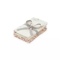 Waschlappen Muslin Windflower Cream / Caramel Leaves 4er-Pack Cam Cam Copenhagen