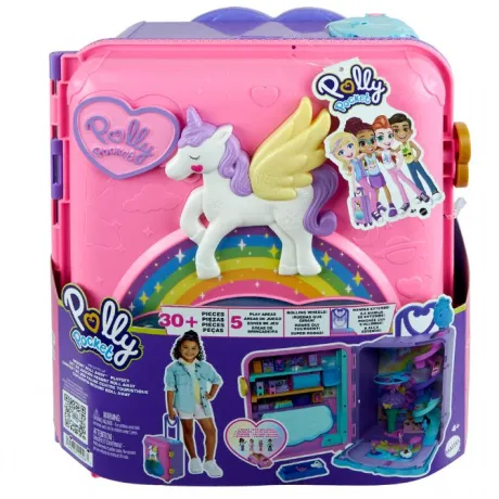 Polly Pocket Resort Roll Away Playset - Polly Pocket Rullekuffert HKV43 Shop - eurotoys.dk